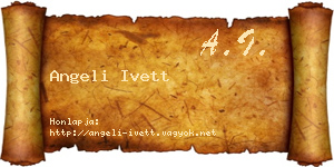Angeli Ivett névjegykártya